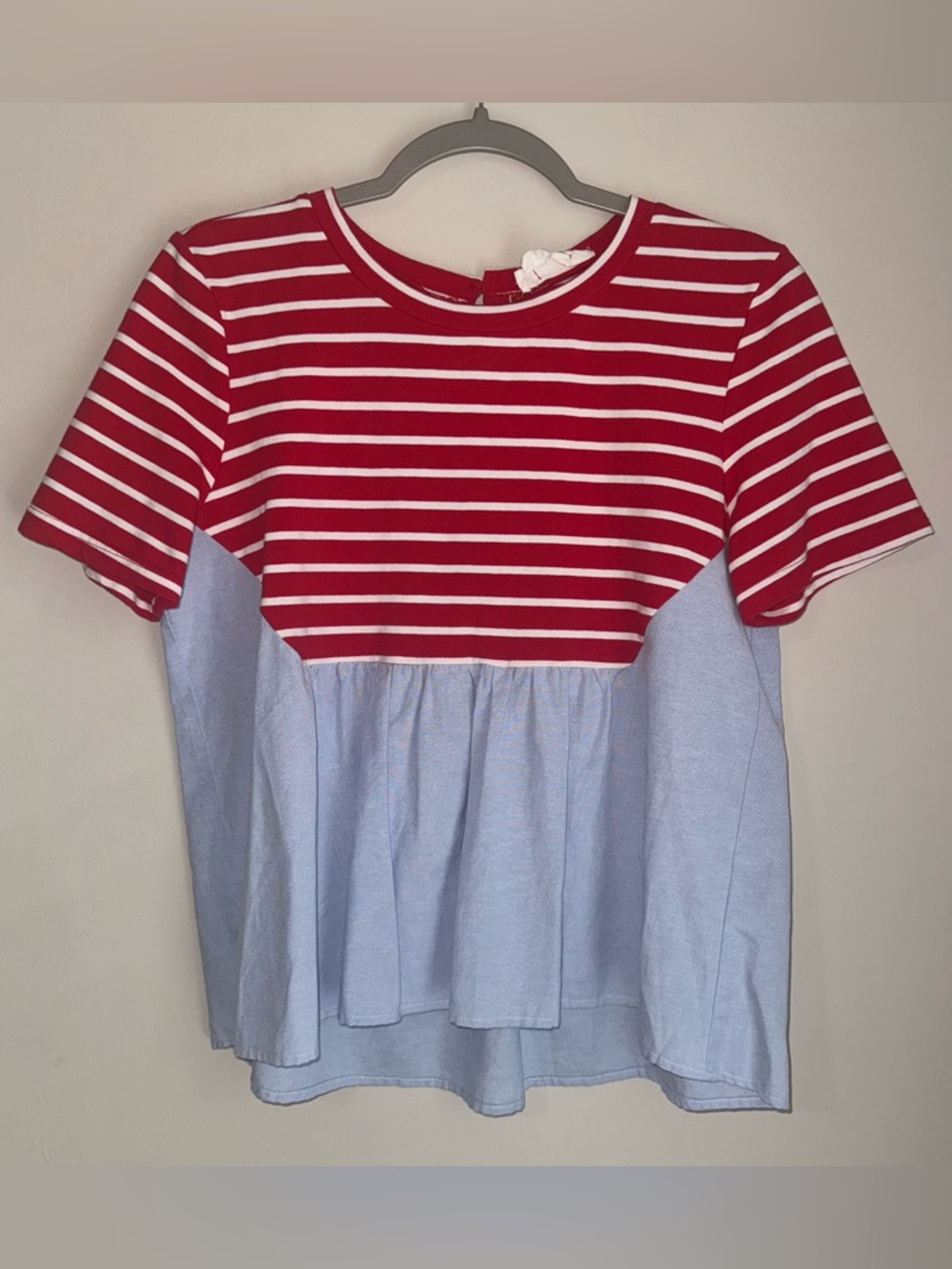 Anthropologie Short Sleeve Peplum Top